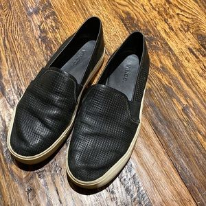 Vince Black Slip On Sneakers Leather